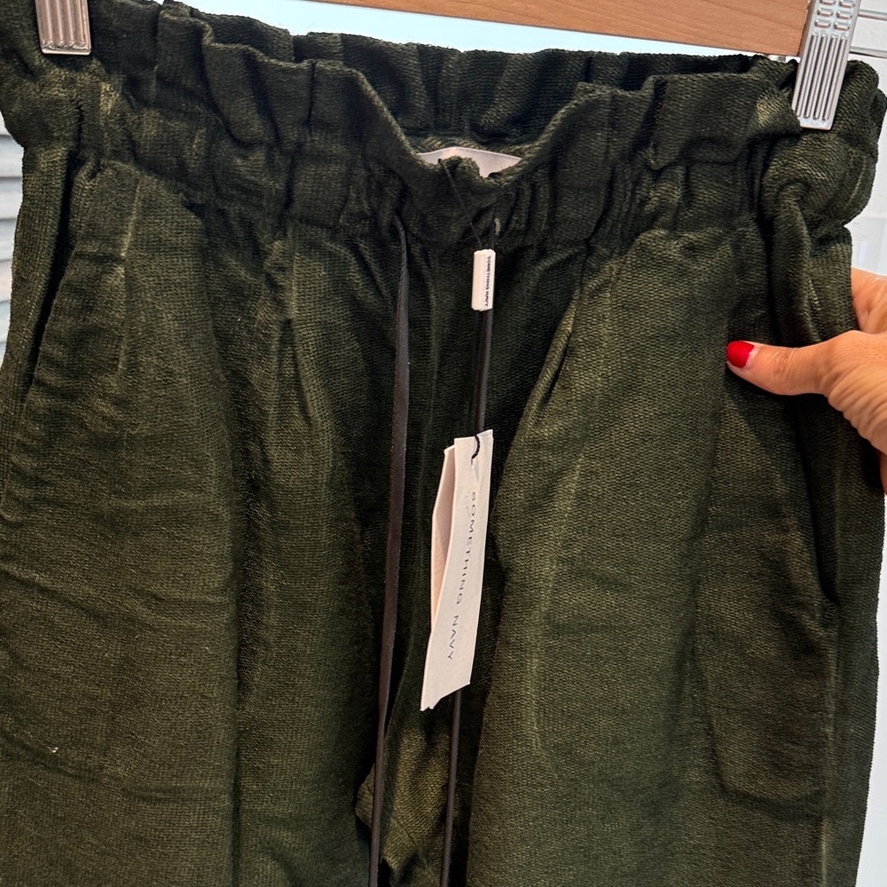 Something Navy Forest Green Joggers